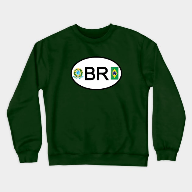 Brazil car country code Crewneck Sweatshirt by Travellers